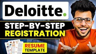 Deloitte Step By Step Registration 2025 | Deloitte NLA Resume Format| Deloitte NLA Mass Hiring 