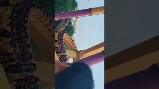 72大爷在欢乐谷体验各种刺激项目，大摆锤坐了5次