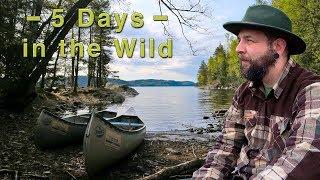 5 Days in Swedish Wilds - Hail Storms / Bushcraft / Canoeing / Camping