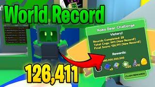 (WORLD RECORD) 126,411 Score in Robo Bear Challenge | Bee Swarm Simulator