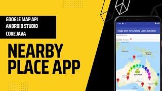 Google map nearby places android studio App using java and google API - 2021
