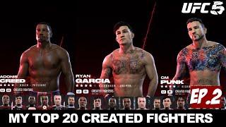 My Top 20 Created Fighters in UFC 5 so far - Adonis Creed, Ryan Garcia, Brock Lesnar, Mike Tyson