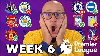 2024/25 PREMIER LEAGUE PREDICTIONS - WEEK #6