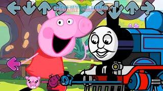 FNF Peppa ALL PHASES vs Thomas and Friends Sings Can Can | Thomas Railway Showdown FNF Mods