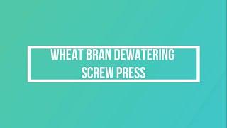 Wheat Bran Dewatering Screw Press by Geeli Fabricators, Ahmedabad