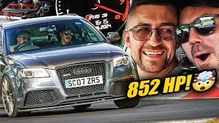 INSANE POWER! 852 Horsepower AUDI RS3 // Nürburgring