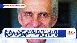 Abandona la sede de la Embajada de Argentina en Caracas, el opositor Fernando Martínez Mottola