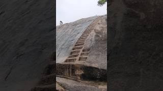 Steps carved on a Giant Rock in Mahabalipuram Tamil nadu | UNESCO WORLD HERITAGE SITES INDIA