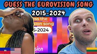 REACTION TO Guess the Eurovision song 2015-2024 | FIRST TIME WATCHING