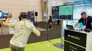 Rezzil football training in Virtual Reality at AWE EU 2022