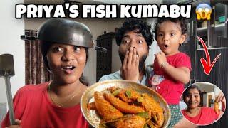 Priya Cooking For the first Time  | Meen Kulambu  | Allu Loves Priya