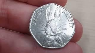 2016 PETER RABBIT 50P COIN OF THE DAY