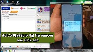 itel A49 (A58 pro 4g) frp remove one click adb enable usb debugging allow remove done 