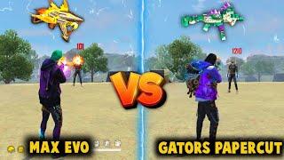 MAX EVO UMP VS UMP - GATORS PAPERCUT DAMAGE ABILITY TEST | BEST UMP SKIN - GARENA FREE FIRE