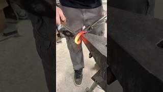 Cam is learning how to forge scrolls at the anvil! https://fireironforge.com/classes #fireironforge