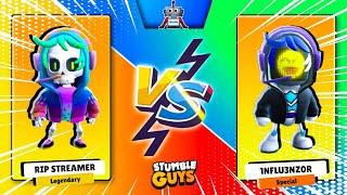 STUMBLE GUYS 0.50 BETA | RIP STREAMER vs INFLU3NZOR | Battle In Stumble Guys