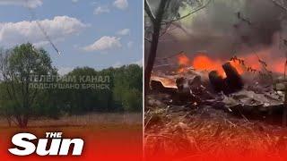 Russian warplanes and helicopters 'shot down' and crashed near Ukraine border