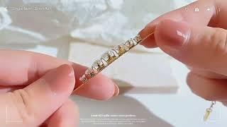 Cubic zirconia snake link chain fashion jewelry 18k Filled Gold stainless steel bracelet for women