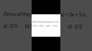 Class 9 CBSE Mathematics - Unit 2 - Polynomials mcq 2