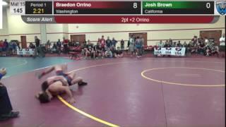 490 Men 145 Braedon Orrino Washington vs Josh Brown California 4760461104