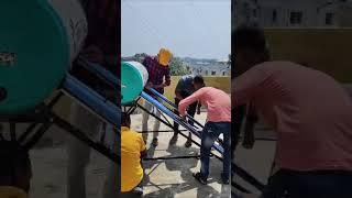 Solar water heater installation by our team️