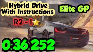 Asphalt 9 | Touch Drive-Hybrid run | Elite Grand Prix Rimac (1⭐) Instructions Added | R2 | 0:36.252