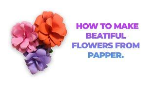 Easy Handmade home decoration flowers with paper / beautiful roses make for home