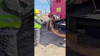 Pump truck pipe cleaning fast concrete clearing method for pros