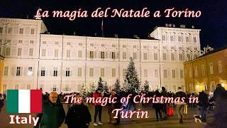 Turin 4K Italien  Weihnachts-Stimmung Walking Tour | VLOG