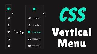 Vertical Menu design ONLY with Html and Css