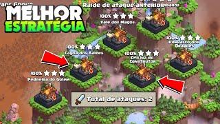 APENAS COM 2 ATAQUES! COMO PTZAR A LAGOA DOS BALÕES E A OFICINA DO CONSTRUTOR NO CLASH OF CLANS!