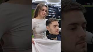 She Didn't Miss a Spot! [ASMR] #haircut #shaving #barbershop