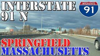 I-91 North - Springfield - Massachusetts - 4K Highway Drive