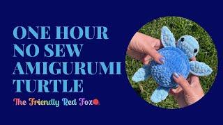 One Hour No Sew Plush Crochet Turtle