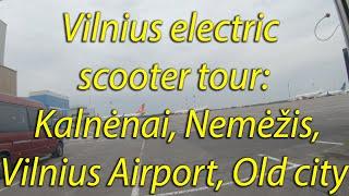 Vilnius, el. scooter tour (32 km): Markučiai, Kalnėnai, Nemėžis, Vilnius Airport, Old city. 4K60