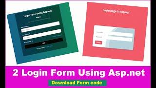 Login Form Design Using  | Asp.net | HTML | CSS