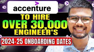 BIG NEWS Accenture to Hire 30,000 Engineers! Onboarding Dates for 2024 & 2025!