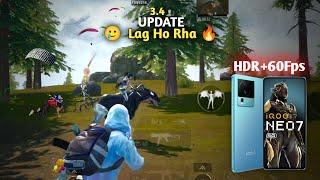 IQOO NEO 7 BGMI HDR + 60FPS GAMEPLAY TEST | IQOO NEO 7 PRO BGMI 3.4 UPDATE LAG PROBLEM | UMESH BGMI