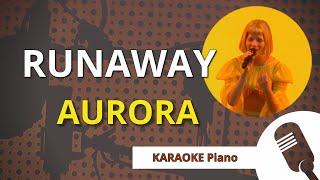 RUNAWAY (Aurora) - KARAOKE Piano