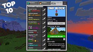 TOP 10 SERVIDORES PARA MINECRAFT PE 1.18/1.17/1.16 !!