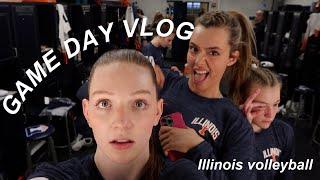 DI Volleyball Game Day Vlog (spring match) | Illinois Volleyball