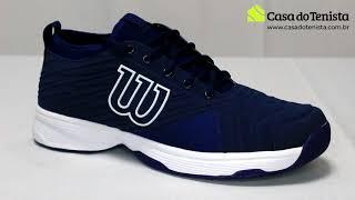 Tênis Wilson Pro Open Azul e Branco "Beat" Showcase