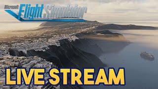 Microsoft Flight Simulator -  Pre Release 29 PALMES LGSR Santorini Airport - ISLAND HOP!