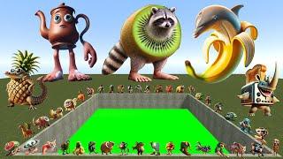 DESTROY ALL 3D ITALIAN BRAINROT MEMES PIBI KIWI FAMILY SPARTAN KICKING in TOXIC POOL Gmod