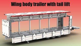 Wing body trailer with tail lift - Lego MOC by OldOlneyLego