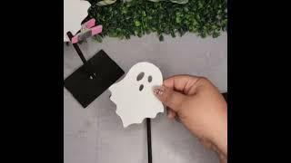 Haunted Halloween Ghosts #dollartreediy #juneoween #summerween #codeorange #halloweenspooktacular
