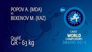 Qual. GR - 63 kg: M. BEKENOV (KAZ) df. A. POPOV (MDA) by TF, 8-0