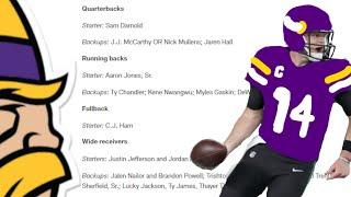 Minnesota Vikings Release First Unofficial Depth Chart 