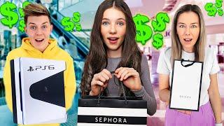 SHE CHEATED!! $100,000 SHOPPING CHALLENGE! HUGE TWIST!!