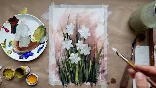 Daffodils | We draw simply with paints